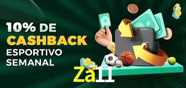 10% de bônus de cashback na Za11